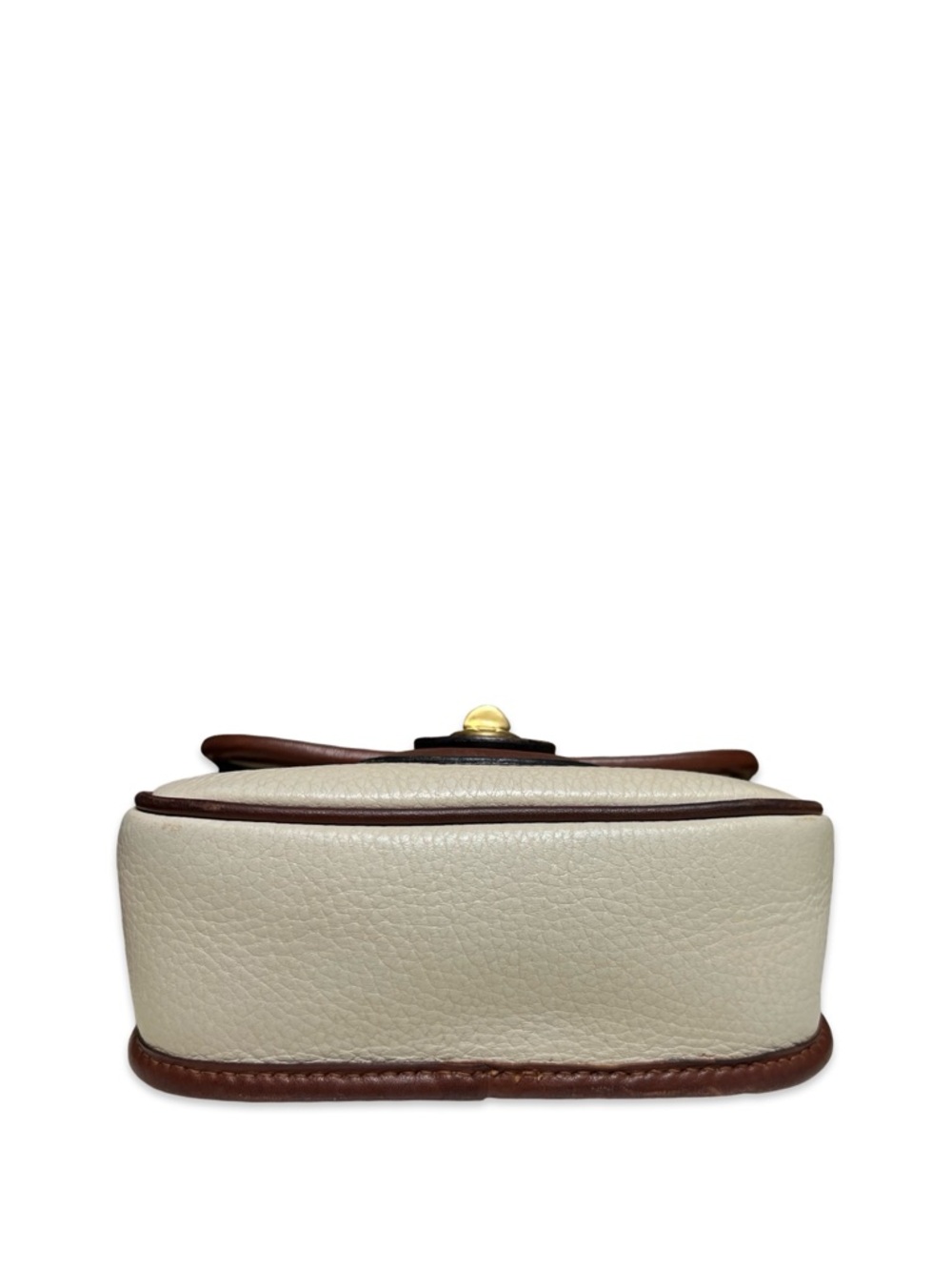 90s Vintage COACH Durham Mini Bag in Bone with Tan Trim - Picture 9 of 16